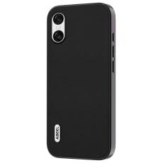 ABEEL - ABEEL Sony Xperia 10 VI Fodral Anti-Fall Texturerad Läder Svart