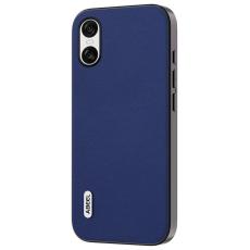 ABEEL - ABEEL Sony Xperia 10 VI Fodral Texturerad Läder Mörkblå