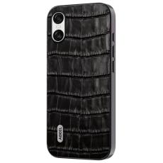 ABEEL - ABEEL Sony Xperia 10 VI Skal i äkta läder och TPU - Svart