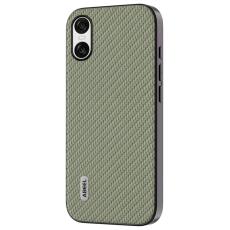 ABEEL - ABEEL Sony Xperia 10 VI Skal Läder+PC+TPU Kolfiber Grön