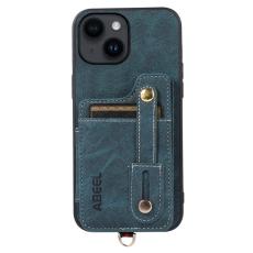 ABEEL - ABEEL Style 01 iPhone 15 Plus Skal Litchi Textur Blå