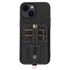 ABEEL - ABEEL Style 02 iPhone 15 Plus Skal Bump Proof Läder Svart