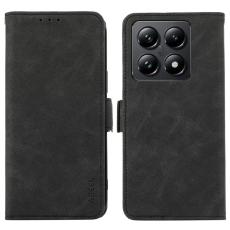 ABEEL - ABEEL Xiaomi 14T Fodral PU Läder Folio Ställ Svart