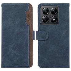 ABEEL - ABEEL Xiaomi 14T Pro Fodral Splicing Läder RFID Blå