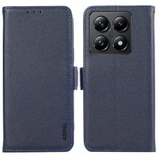 ABEEL - ABEEL Xiaomi 14T Pro Skal Litchi Textur Läder RFID Blå