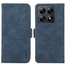 ABEEL - ABEEL Xiaomi 14T Pro Skal PU Läder Folio Ställ Blå