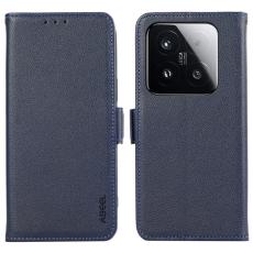 ABEEL - ABEEL Xiaomi 15T Skal Litchi Textur Läder RFID Blockering Blå