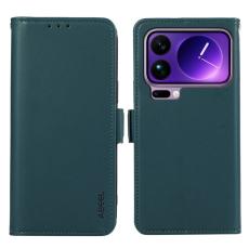 ABEEL - ABEEL Xiaomi 17 Pro Max Skal Läderfodral med RFID Blockering Grön