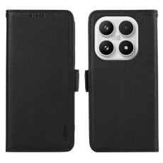 ABEEL - ABEEL Xiaomi 17 Skal Litchi Textur Läder RFID Blocker Svart