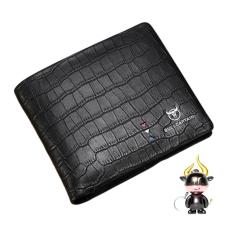 BULLCAPTAIN - BULLCAPTAIN QB0006 Läderplånbok Fällbar Herr Svart