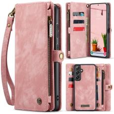 Caseme - CASEME 008 Fodral till Samsung Galaxy S24 FE - Läder - Rosa