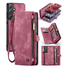 Caseme - CASEME 008 Samsung Galaxy A35 5G Fodral Läder Röd