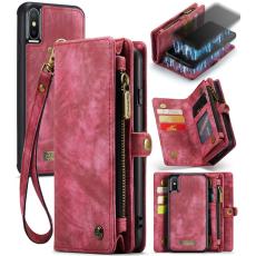 Caseme - CASEME 008 Series iPhone X/XS Skal med Zipper Wallet - Röd