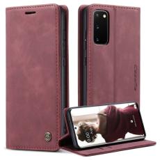 Caseme - CASEME 013 Flip Läderplånbok för Samsung Galaxy S20 4G/5G - Röd