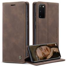 Caseme - CASEME 013 Flip Leather Wallet Case för Samsung Galaxy S20 - Mörkbrun