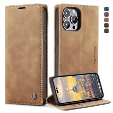 Caseme - CASEME 013 Flip Wallet Case iPhone 14 Pro Max 6.7 tum Brun