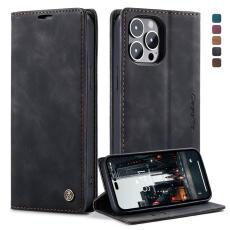 Caseme - CASEME 013 Flip Wallet Case iPhone 14 Pro Max 6.7 tum - Svart