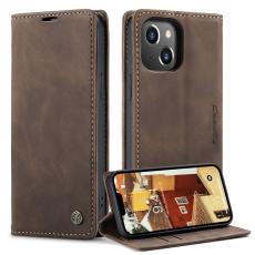 Caseme - CASEME 013 iPhone 14 Plus Skal Shockproof PU Läder Kaffe