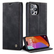 Caseme - CASEME 013 iPhone 15 Pro Max Läderplånbok Fodral Svart