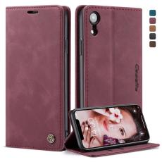Caseme - CASEME 013 PU Leather Fodral för iPhone XR 6.1 tum - Vinröd
