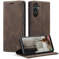 Caseme - CASEME 013 Series Samsung Galaxy A34 5G Skal PU Läder Kaffe