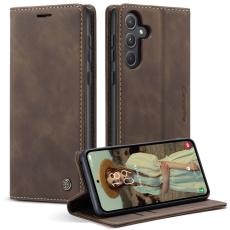 Caseme - CASEME 013 Series Samsung Galaxy A55 5G Fodral PU Läder Kaffe