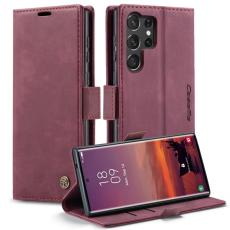 Caseme - CASEME 013 Series Samsung Galaxy S25 Ultra Skal Läder Röd