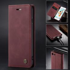 Caseme - CASEME 013 Skal i PU-läder med ställ för iPhone 6s - Vinröd