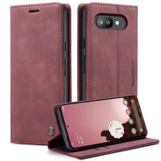 Caseme - CASEME 013 Wallet Case f&ouml;r Google Pixel 9a i R&ouml;d PU L&auml;der