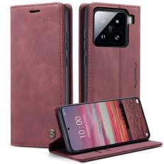 Caseme - CASEME 013 Wallet Case för Xiaomi 15 - PU Läder - Röd
