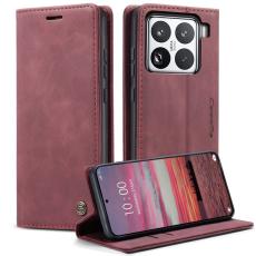 Caseme - CASEME 013 Xiaomi 15 Pro Wallet Case PU Läder Fodral Röd
