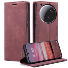 Caseme - CASEME 013 Xiaomi 15 Ultra Wallet Case PU Läder Fodral Röd