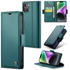 Caseme - CASEME 023 Läderfodral för iPhone 14 Plus - Grön
