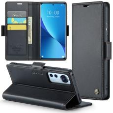 Caseme - CASEME 023 Läderfodral för Xiaomi 12 5G - Svart