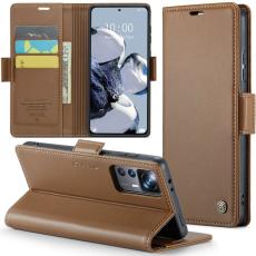 Caseme - CASEME 023 L&auml;derfodral f&ouml;r Xiaomi 12T 5G - Brun