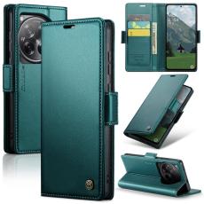 Caseme - CASEME 023 OnePlus 12 5G Skal RFID Blocker Läder Grön