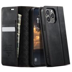 Caseme - CASEME 033 iPhone 13 Pro Skal RFID Blocker Läder Svart