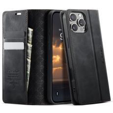 Caseme - CASEME 033 iPhone 16 Pro Max Skal RFID Blocker L&auml;der Svart