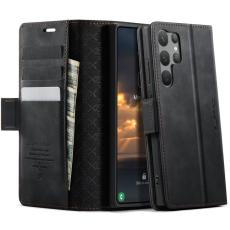 Caseme - CASEME 033 Series Samsung Galaxy S23 Ultra Skal RFID Läder Svart