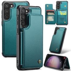 Caseme - CASEME C22 Fodral f&ouml;r Samsung Galaxy S23 i Konstl&auml;der - Gr&ouml;n