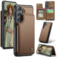 Caseme - CASEME C22 Fodral för Samsung Galaxy S25+ - Läder, Brun