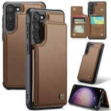 Caseme - CASEME C22 Fodral till Samsung Galaxy S23 i Konstl&auml;der - Brun