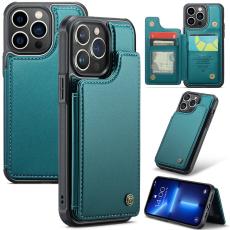 Caseme - CASEME C22 iPhone 13 Pro Fodral Läder med RFID - Grön