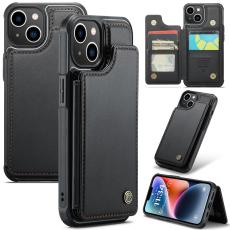 Caseme - CASEME C22 iPhone 14 Skal i Läder med RFID, Svart