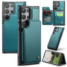 Caseme - CASEME C22 Samsung Galaxy S24 Ultra Skal Läder RFID Grön