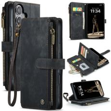 Caseme - CASEME C30 iPhone 17 Wallet Case Läderfodral Svart