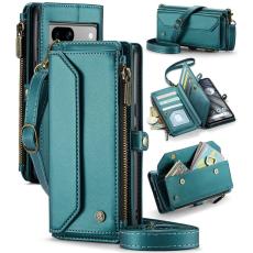 Caseme - CASEME C36 Läderfodral för Google Pixel 7a med kortfack - Grön