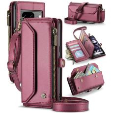 Caseme - CASEME Pl&aring;nboksfodral Konstl&auml;der f&ouml;r Google Pixel 8 - Vinr&ouml;d