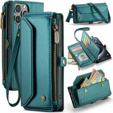 Caseme - CASEME C36 Läderfodral för iPhone 16 Pro Max - Grön