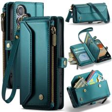 Caseme - CASEME C36 Läderfodral för iPhone 17 med dragkedja - Grön